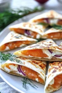 Smoked Salmon Mini Quesadillas