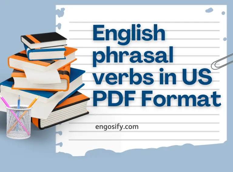 English phrasal verbs in US PDF