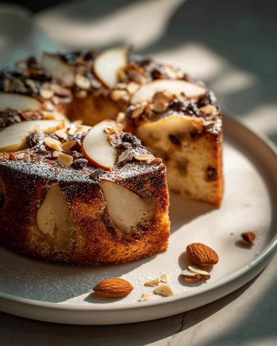 Gâteau Moelleux Poires, Amandes & Chocolat: Recette Exquise