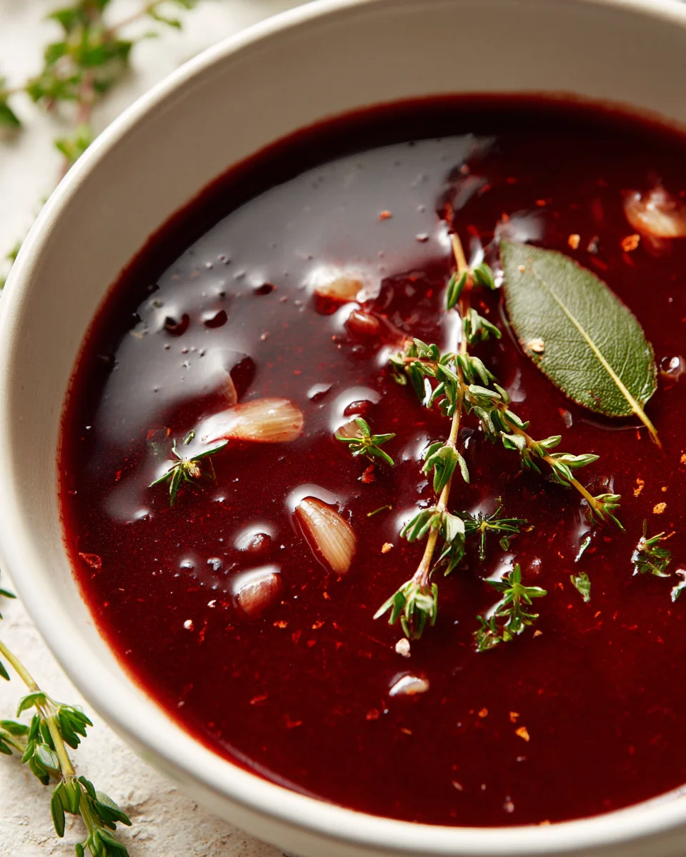 Sauce Au Vin Rouge Riche & Veloutée pour Sublimer le Bœuf
