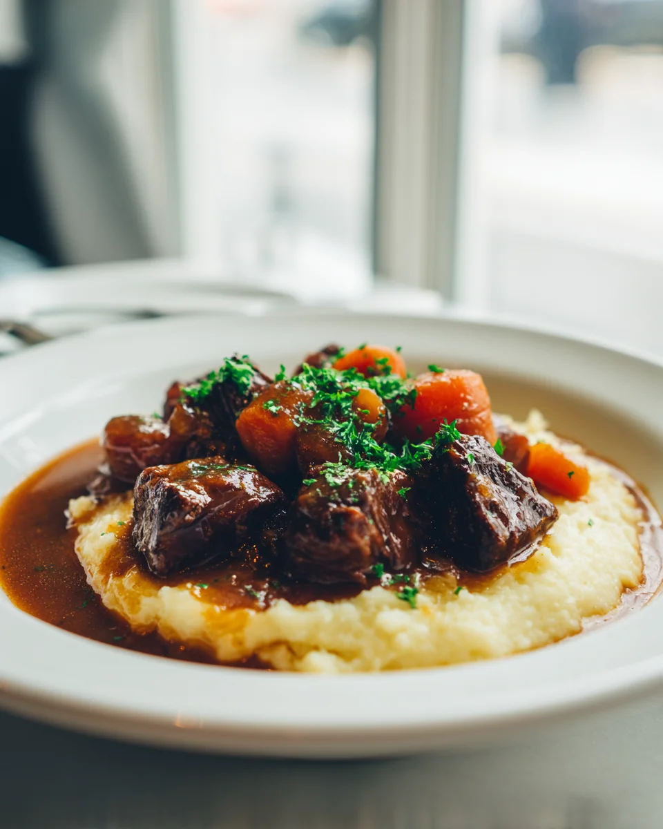 Boeuf Braisé en Sauce et Purée Maison : Recette Savoureuse