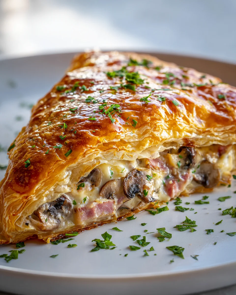 Recette Feuilleté de Bœuf, Champignons et Jambon Savoureux
