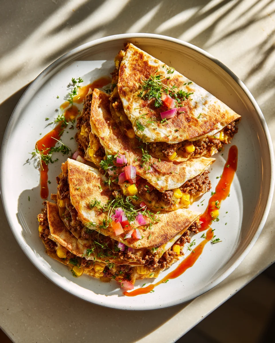 Quesadillas à la Viande Hachée : Délice Mexicain à Partager