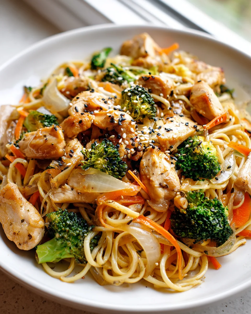 Nouilles Sautees Au Poulet Facile & Rapide : Le Plat Parfait !