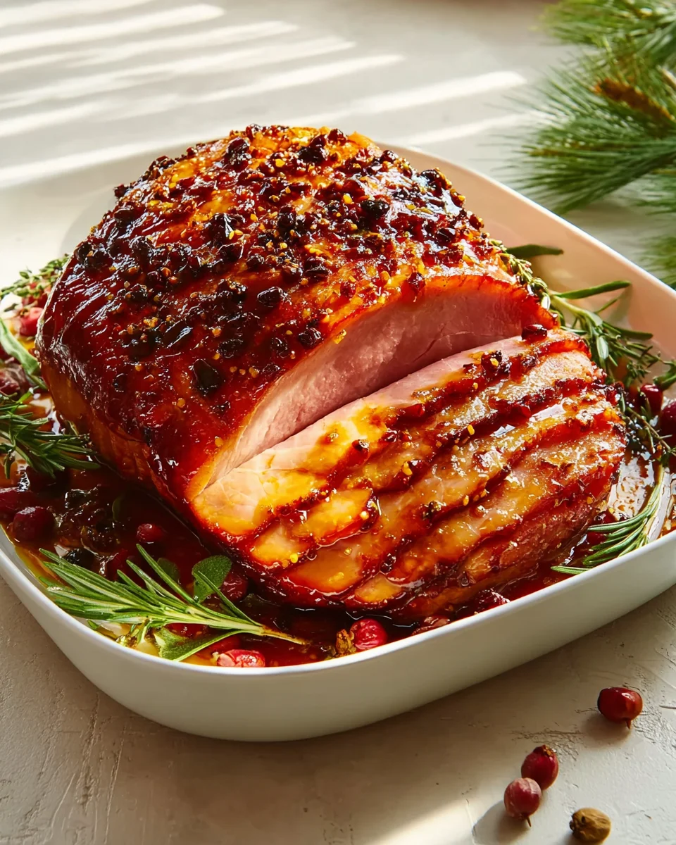 Jambon de Noël Rôti aux Épices Miel