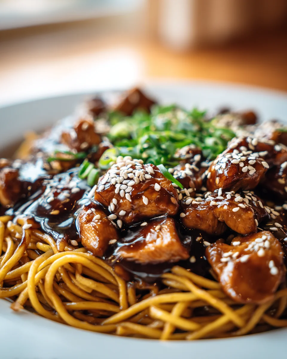 Nouilles Sautées au Poulet Teriyaki Savoureux