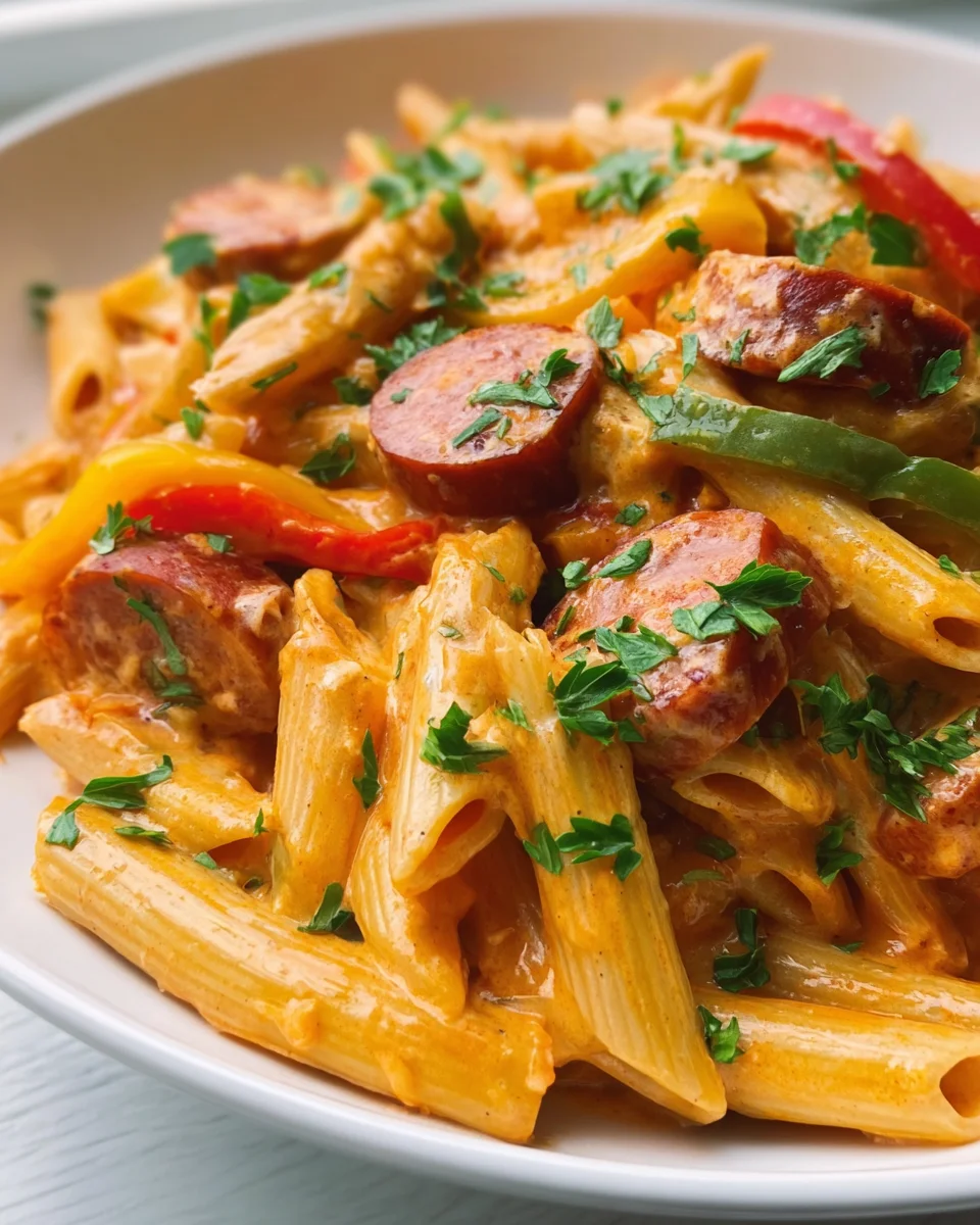 Pâtes Cajun à la Saucisse de Boeuf
