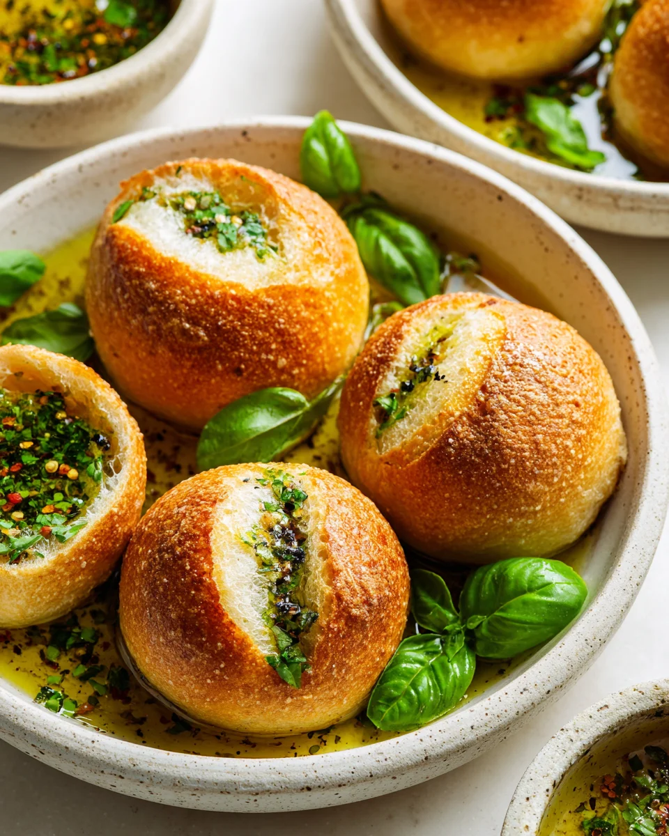 Bols de Pain à L'Huile d'Olive Parfaits pour les Fêtes