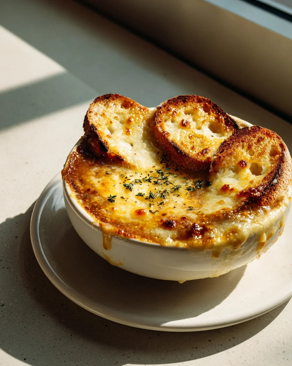 Soupe à l'oignon gratinée, recette bistrot parisien authentique