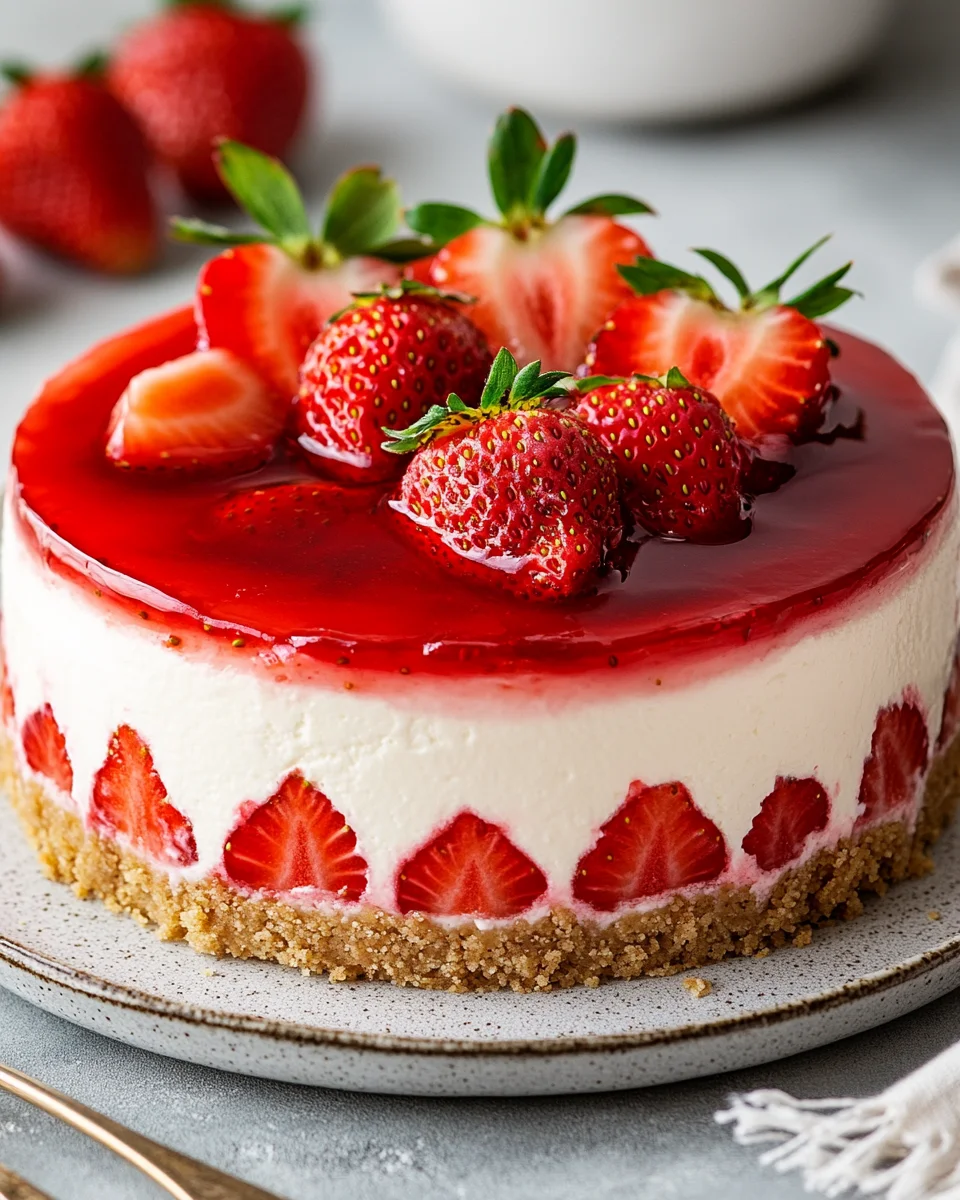 Cheesecake aux Fraises Sans Cuisson : Le Dessert Frais et Gourmand de l’Été