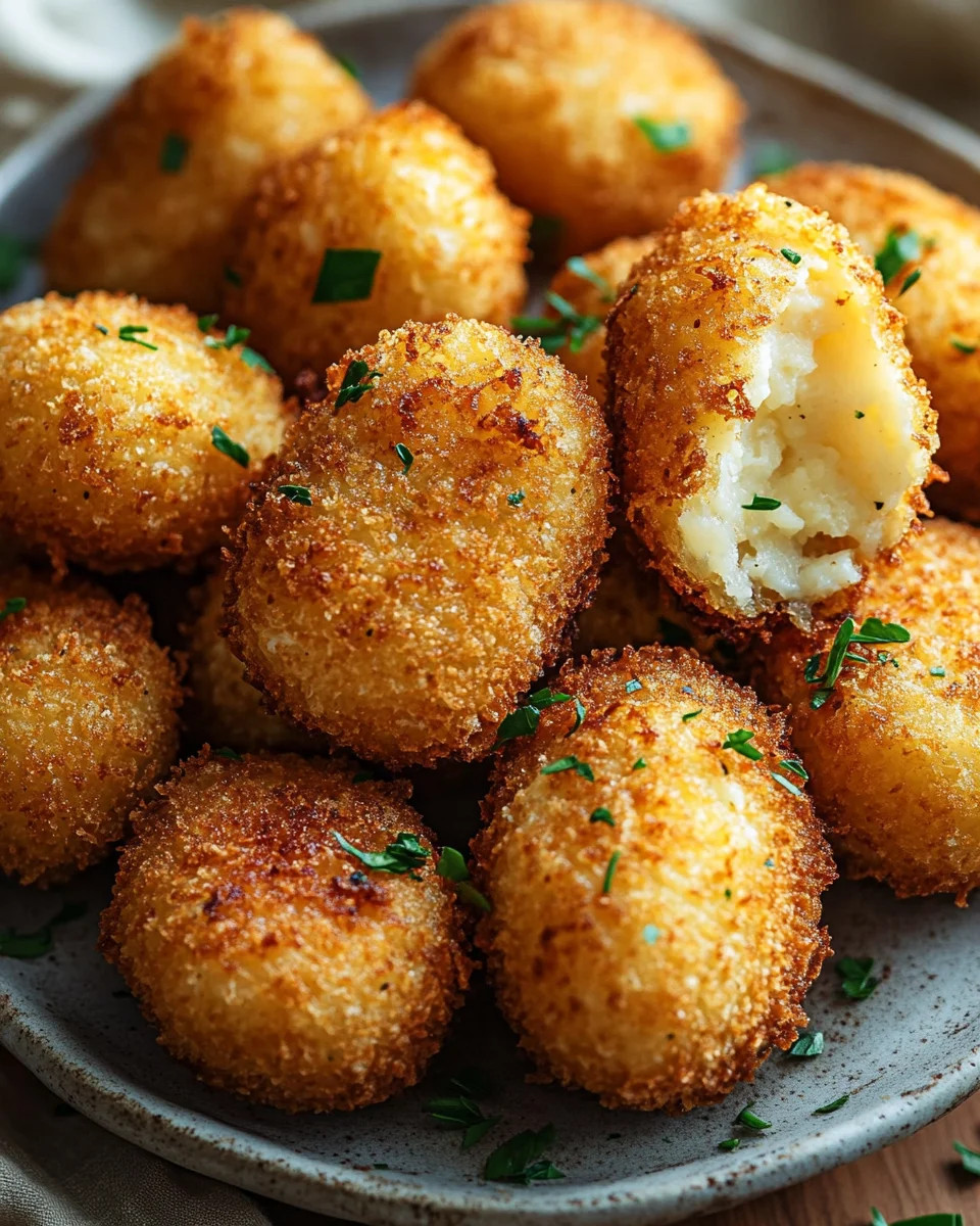 Croquettes de Purée de Pommes de Terre Dorées et Fondantes