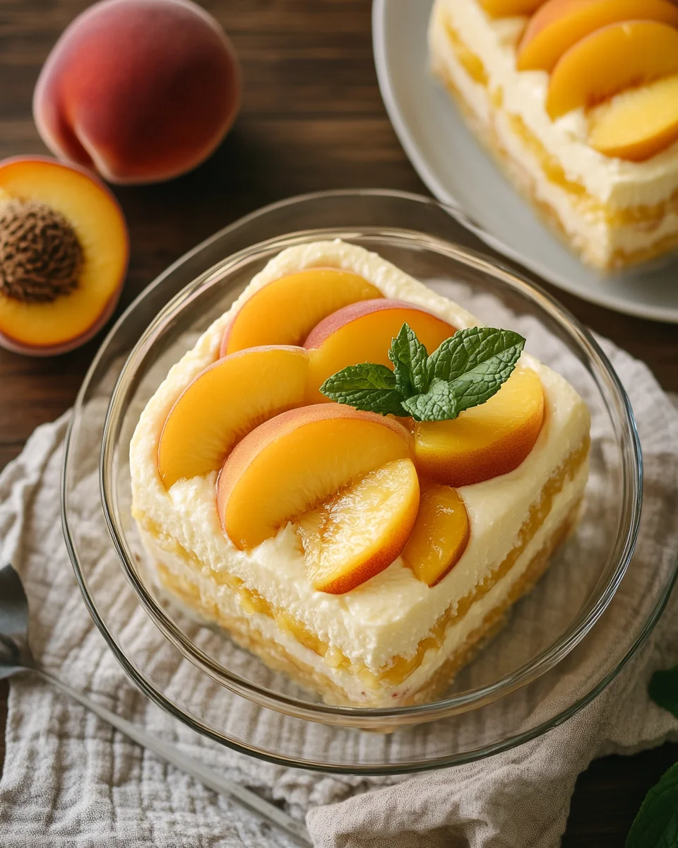 Délice Crémeux aux Pêches : Le Dessert Frais et Fondant Sans Effort