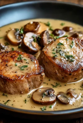 Filet Mignon de Porc à la Crème et aux Champignons