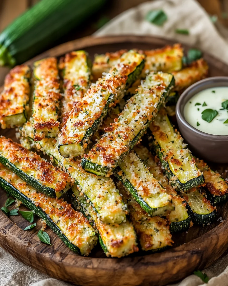 Frites de Courgettes au Parmesan Croustillantes au Four