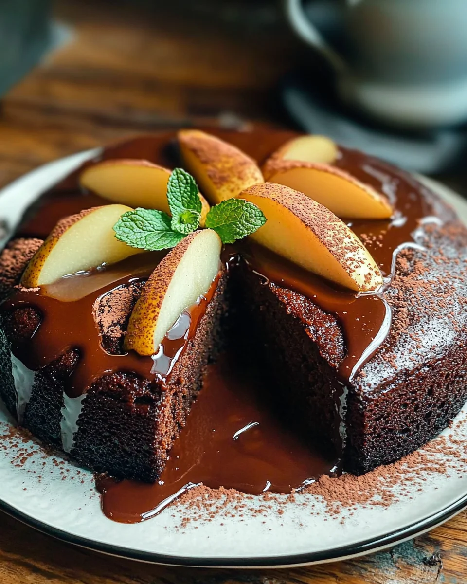 Gâteau Poire Chocolat Fondant