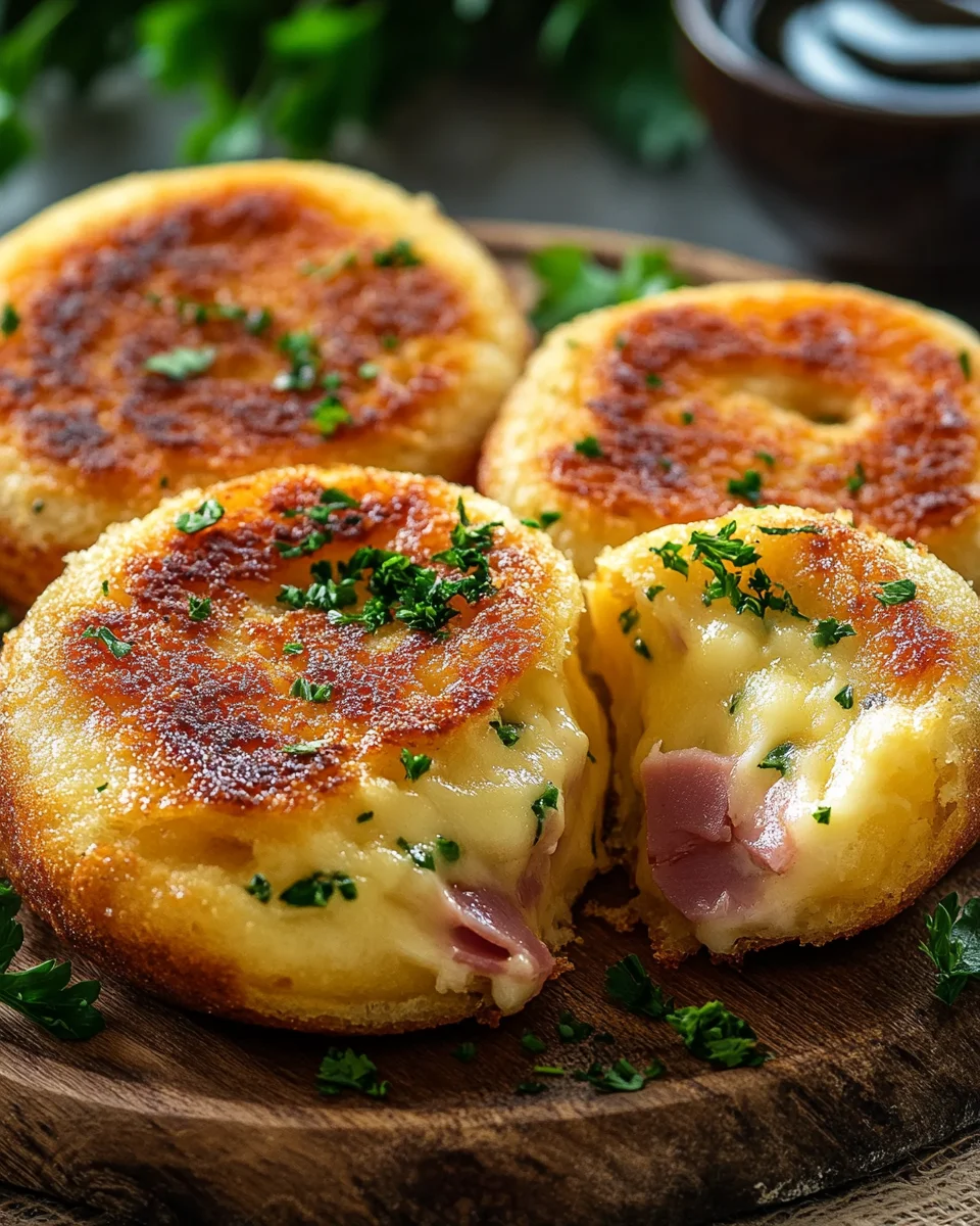 Galettes de Pommes de Terre Farcies au Jambon et Fromage