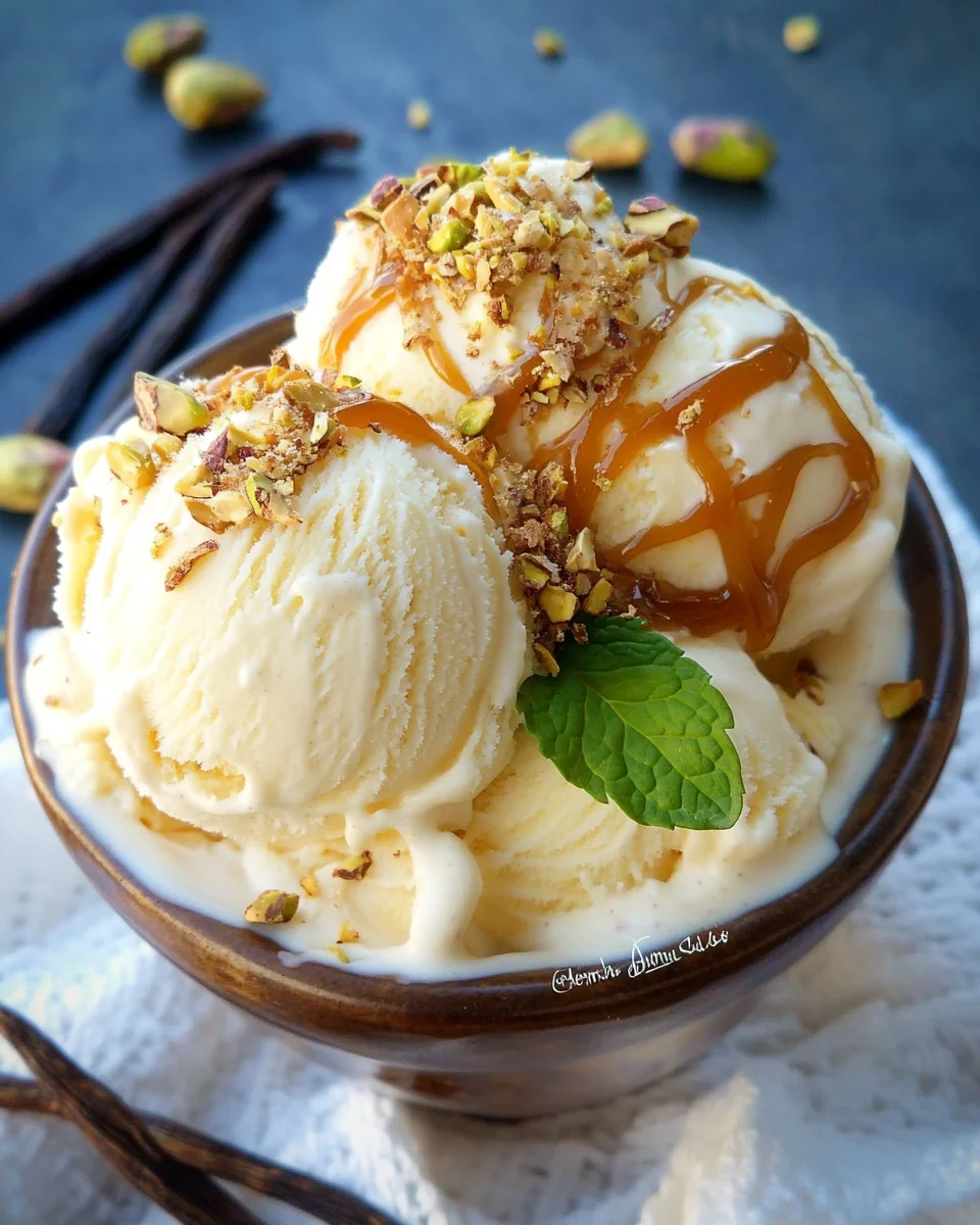 Glace vanille crémeuse sans sorbetière