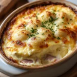 Gratin d’Œufs au Jambon et à la Béchamel