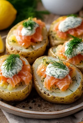 Pommes de Terre Farcies au Saumon Fumé et Crème à l’Aneth : Une Recette Gourmande et Raffinée