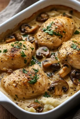 Poulet Crémeux aux Champignons au Four : Un Plat Familial Savoureux et Réconfortant
