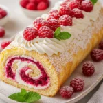 Roulé aux Framboises et Crème Chantilly : Un Dessert Léger, Élégant et Irrésistible