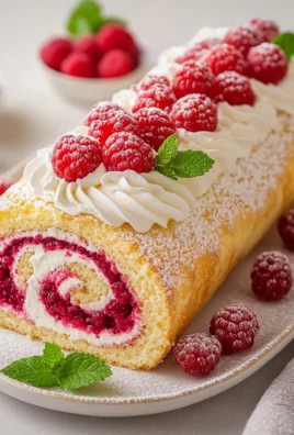 Roulé aux Framboises et Crème Chantilly : Un Dessert Léger, Élégant et Irrésistible