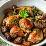 Poulet Chasseur : La Recette Française Traditionnelle au Poulet, Champignons et Sauce Gourmande
