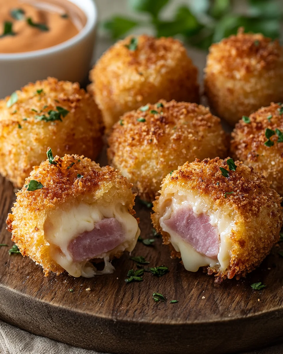 Boulettes croustillantes au jambon et fromage : fondantes à cœur et ultra gourmandes
