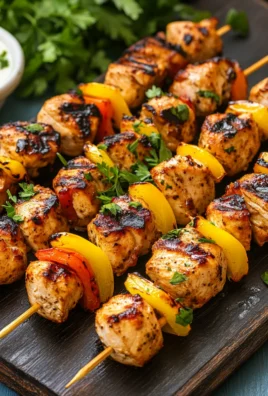Brochettes de poulet marinées au citron : recette facile, tendre et savoureuse