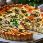 Quiche au Poulet et aux Champignons : Une Tarte Salée Crémeuse, Fondante et Ultra Gourmande
