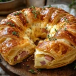 Couronne feuilletée au jambon et fromage : une recette conviviale, croustillante et ultra gourmande