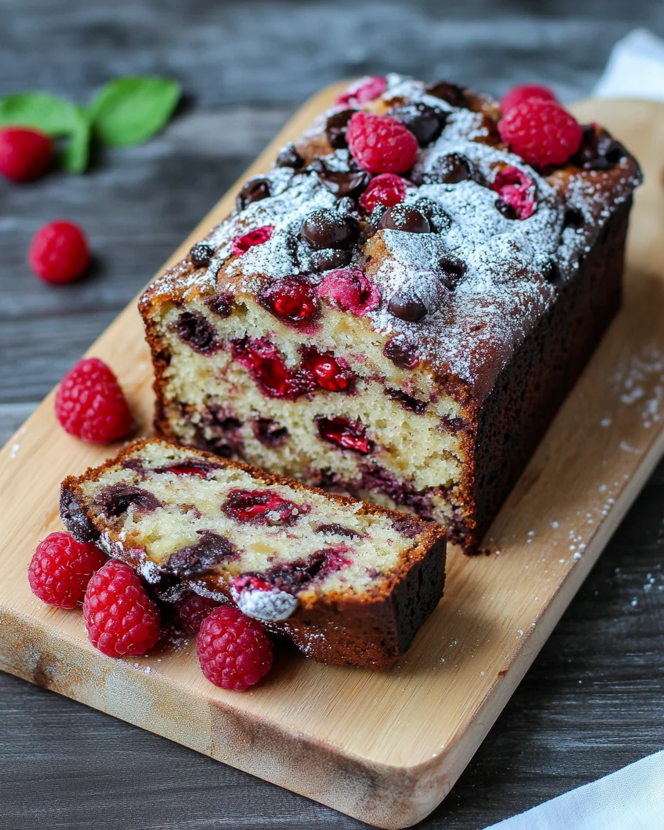 Banana Bread au Chocolat Noir et aux Framboises : Un Gâteau Moelleux et Gourmand