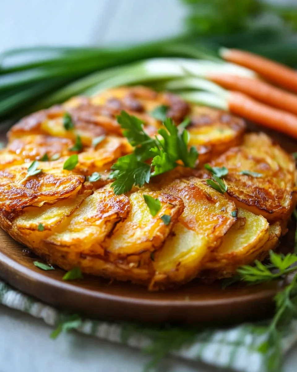 Galettes de Pommes de Terre, Carottes et Oignons Verts : Une Recette Croustillante et Économique :