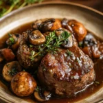 Joues de Porc Confites aux Champignons : Un Plat Rustique et Fondant