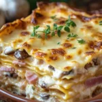 Lasagnes aux champignons jambon fromage