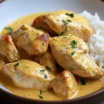 Émincé de poulet à la crème et moutarde