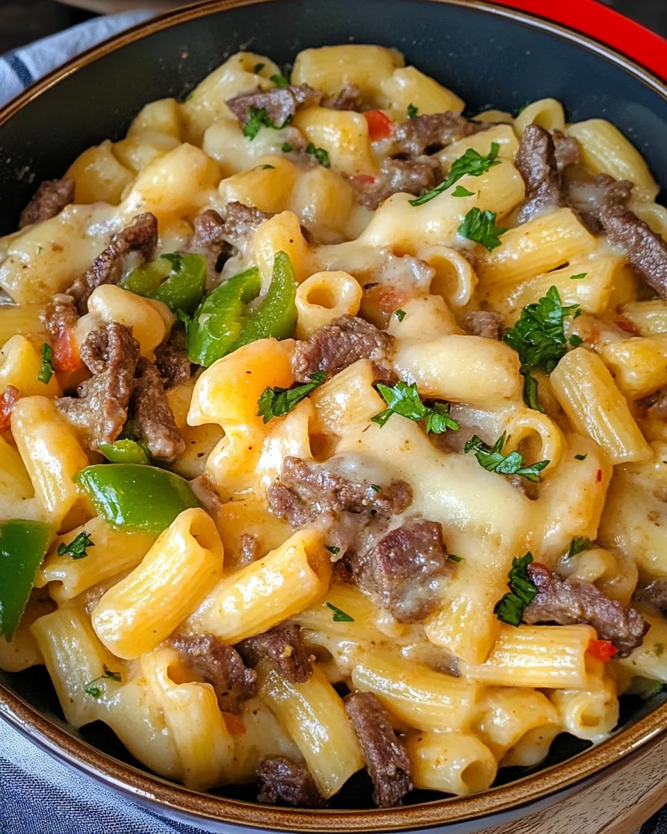 Philly Cheesesteak Pasta : Un Plat Crémeux, Gourmand et Facile à Préparer