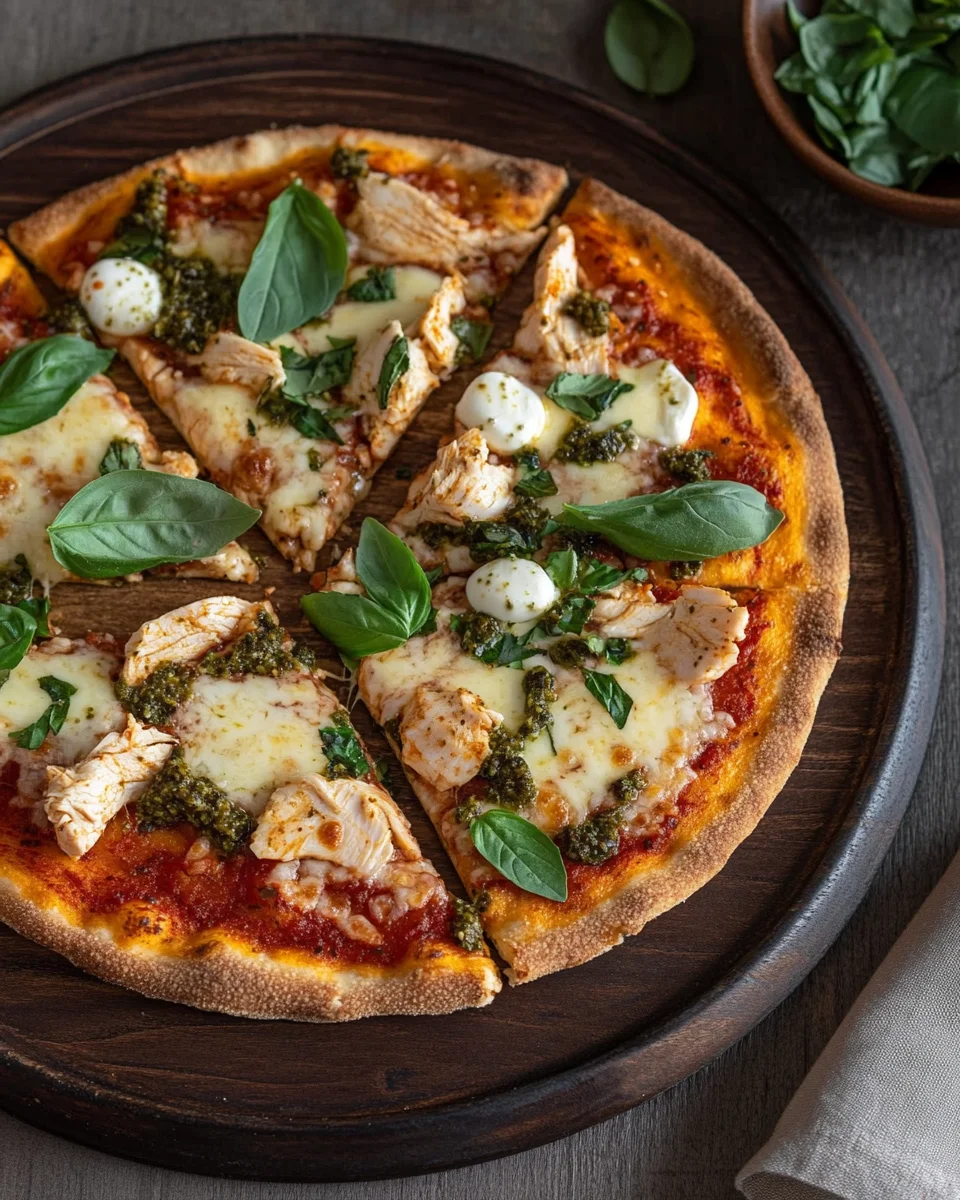 Pizza Tapenade de Poivrons, Poulet & Bocconcini