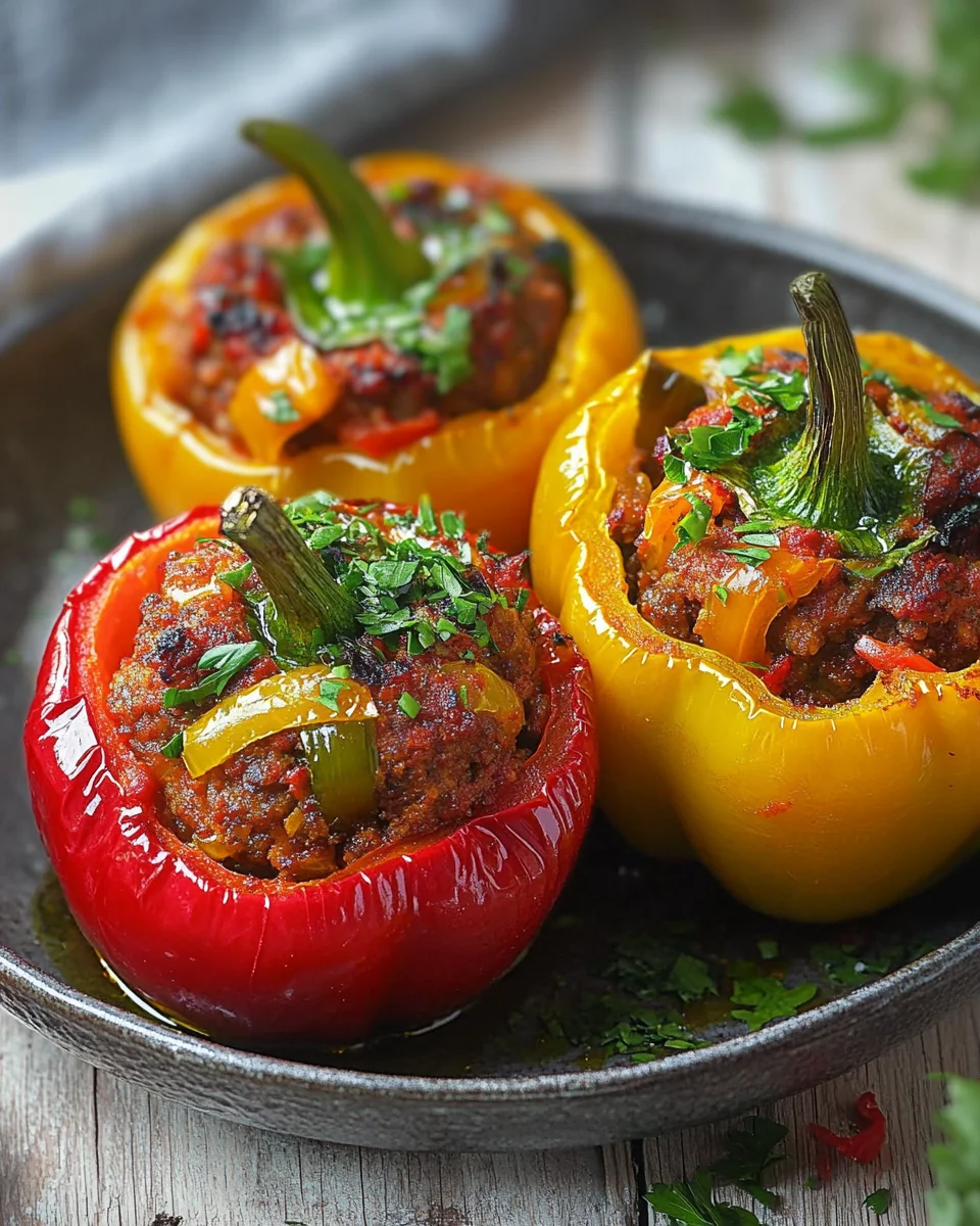 Poivrons farcis à la merguez : une recette facile, savoureuse et généreuse