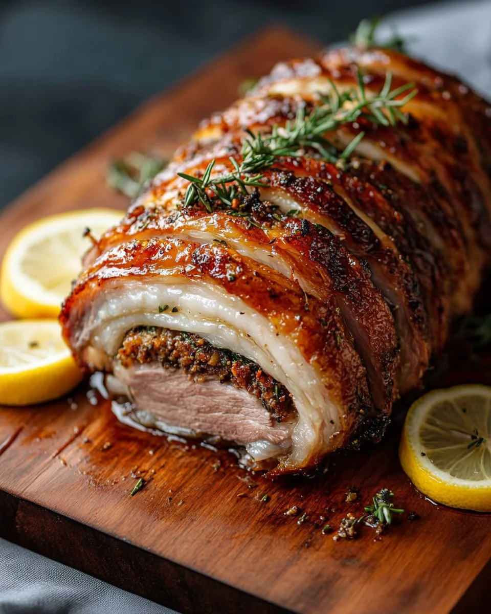 Recette de Porchetta (Rôti de porc italien)