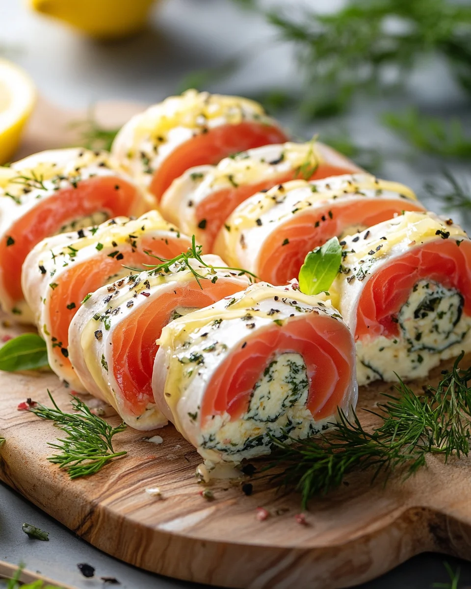 Roulé de Saumon au Fromage Frais