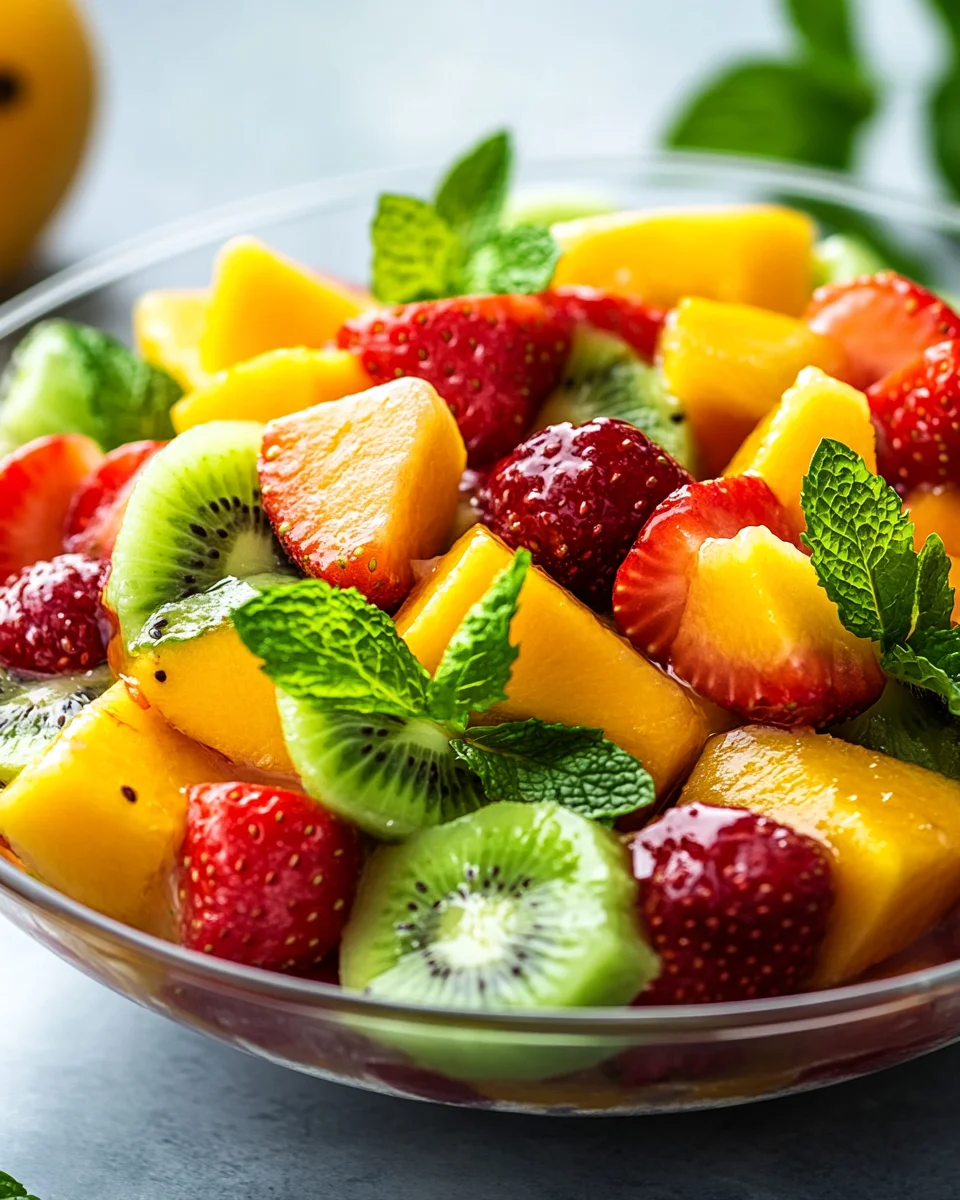 Salade de Fruits Frais à la Menthe : un dessert coloré, léger et parfumé