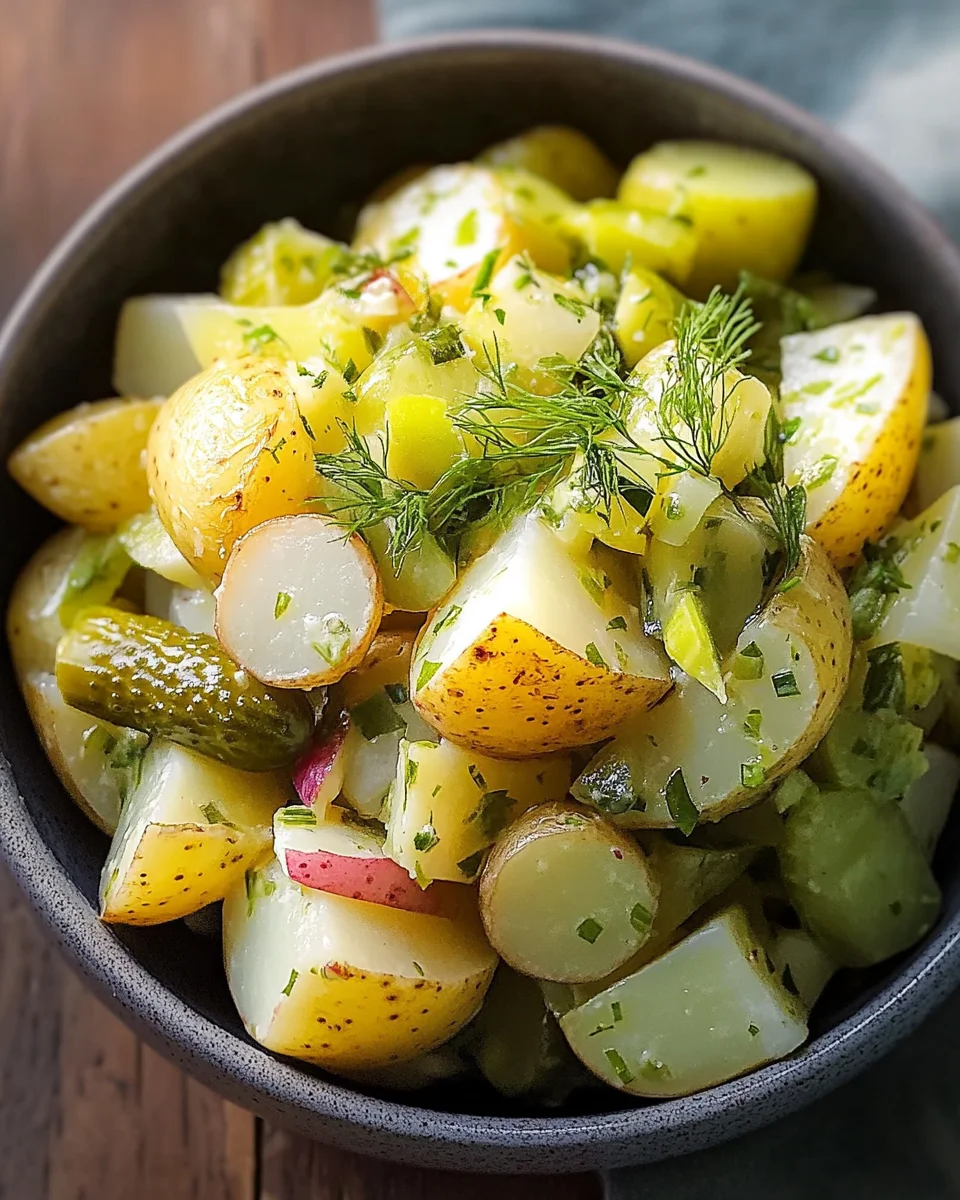 Salade de pommes de terre et cornichons