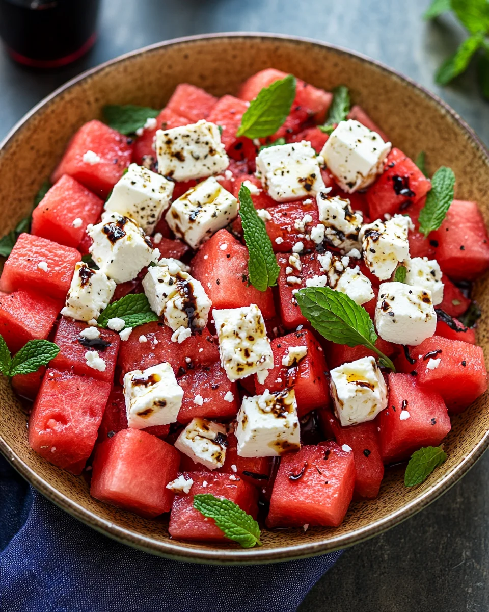 Salade Pastèque-Feta : Une Explosion de Fraîcheur Estivale