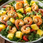Salade Tropicale de Crevettes à l’Ananas et à la Coriandre