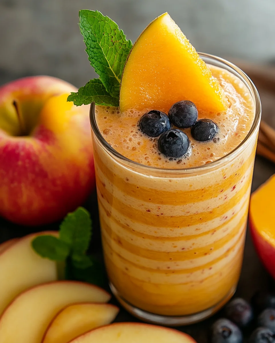 Smoothie Melon, Pomme & Orange : une boisson fraîche, vitaminée et onctueuse