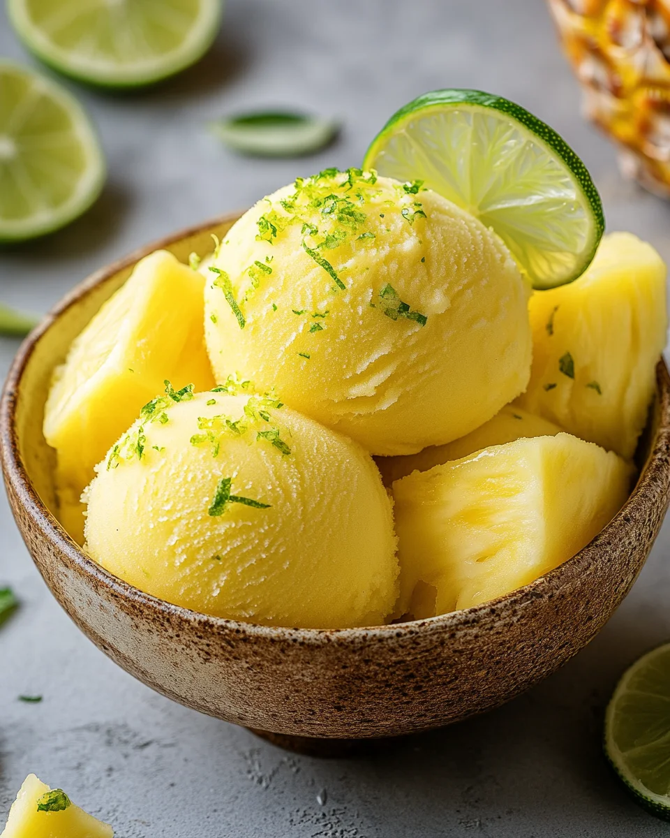 Sorbet Ananas Citron Vert Maison