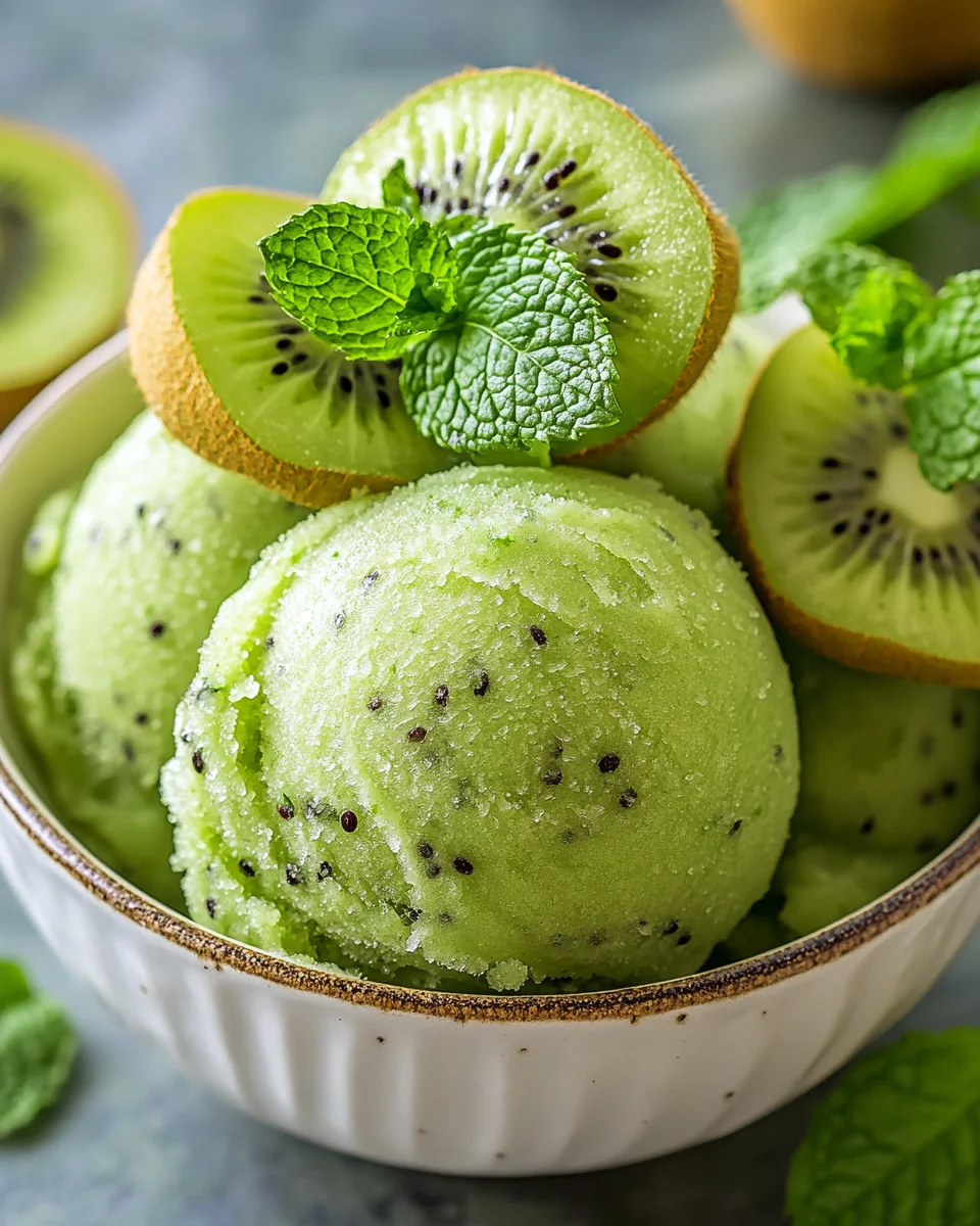 Sorbet kiwi menthe : la recette maison ultra rafraîchissante et facile