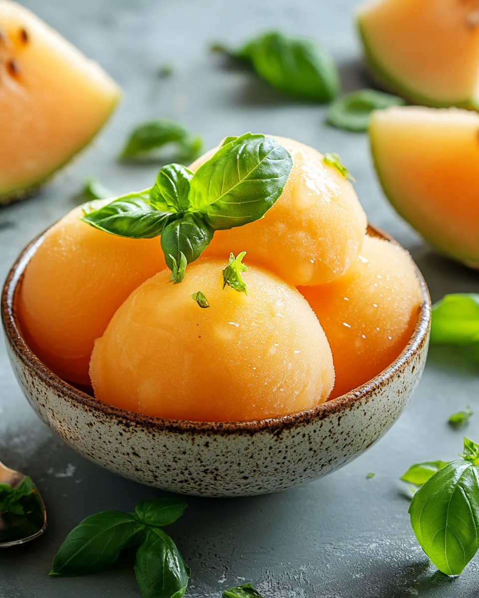 Sorbet Melon Basilic Sans Sorbetière : la Recette Fraîche de l’Été