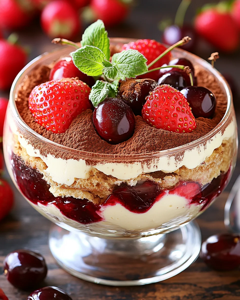 Tiramisu aux fraises et cerises : le dessert fruité et fondant
